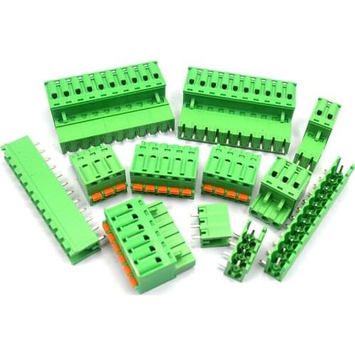 5set/sets KF2EDGKD Screwless spring type KF2EDGKD-5.08mm plug-in push-type terminal welding board PCB straight bent pin