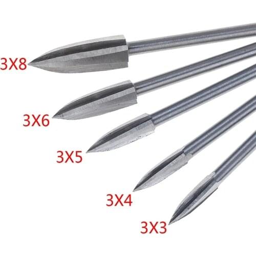 5Pcs/Set Steel Solid Carbide Grinding Burr For Woodworking Drilling Carving Engraving Wood Tools Wood Engraving Drill Bit Set