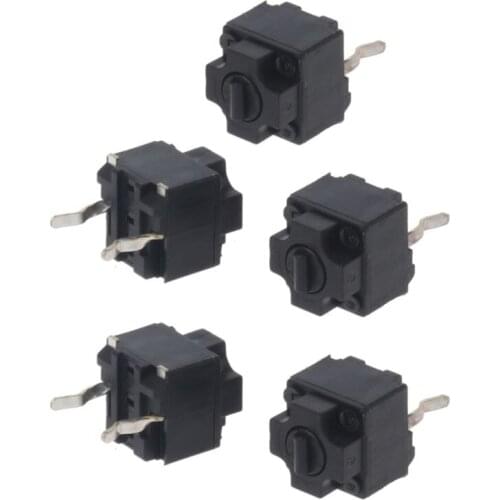 5Pcs Original Mouse Square Micro Switch Button EVQP0E07K Baolei Shark IE4.0 Black Spots 6x6x7.45