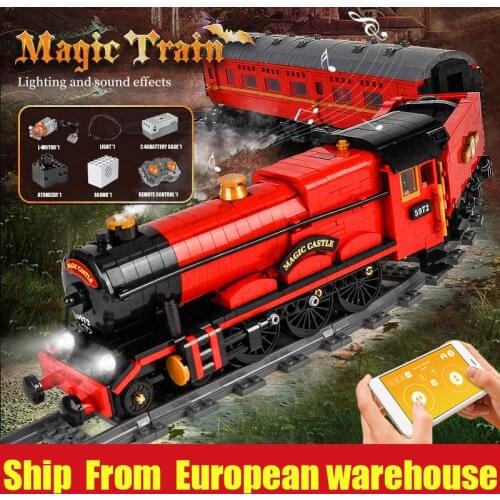 MOULD KING 12010 Car Toys The Motorized Magic Train Model Building Blocks Assembly Bricks Toys Kids Christmas Gifts