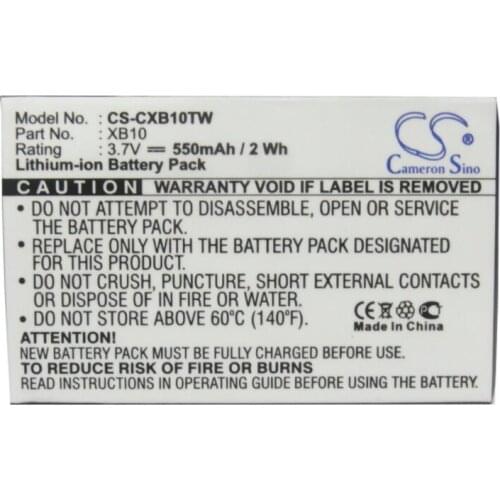 Cameron Sino 550mAh battery for XACT COMMUNICATION Wristlinx x2x x2x-2 x33xif x33xif-2 x3x xb10 XB10 Two-Way Radio Battery