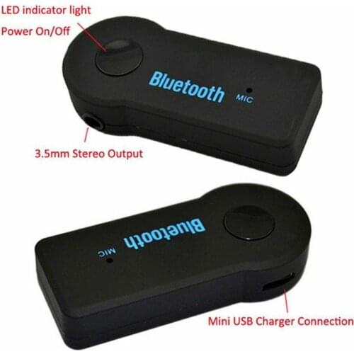 Hippcron Bluetooth Transmitter Bluetooth 5.0 Adapter Headphone 3.5mm Receiver Handsfree Jack Car Wireless with Audio Music M4T8