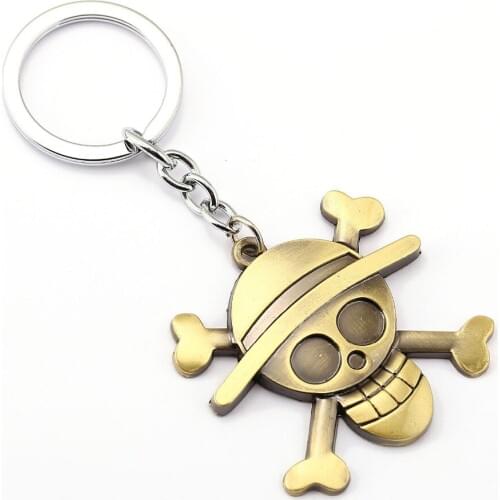 12pcs/lot ONE PIECE Key Chain Luffy Key Rings For Man Gift Chaveiro Car Keychain Anime Jewelry Key Holder