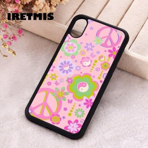 Iretmis 5 5S SE 2020 Phone Cover Case for iPhone 6 6S 7 8 Plus X Xs XR 11 12 Mini Pro Max Rubber Silicone Peace N Luv