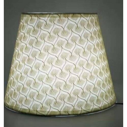 E27 lampshade for table lamp Art Deco style beige fabric leaf pattern Lamp shade morden lamp cover for home garden decoration