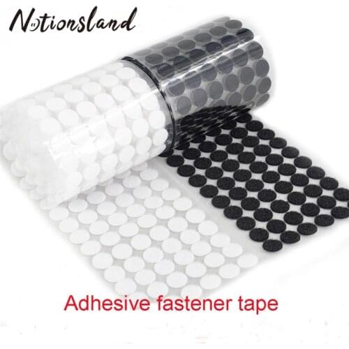 Customized Dots Self Adhesive Double Sided Fastener Tape Disc Velcro Back Adhesive Strong Sticker Square Coins Hook Loop