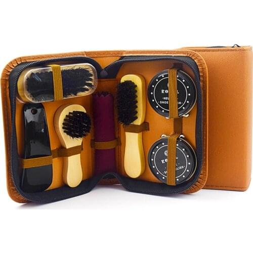 Shoe Care Kit for Shoes Polish Travel Size Shoe Cleaning Tools Leather Shoe Shine Kit E7