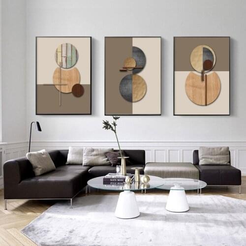 Wall Art Abstract Minimalism Poster Geometric Color Block Canvas Painting Print Modern Wall Pictures for Living Room Home Decor