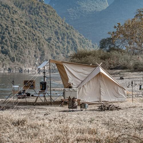 Naturehike Extend 4.8 2 Person Sun Shelter Tent Double Layer Rainproof Cotton Tent 4.8㎡ Travel A-shaped Camping Eaves Tent