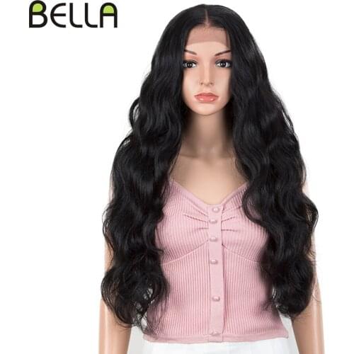 Bella 360 Lace Wigs Synthetic Lace Front Wig 30 Inch Omber Blonde White Bule Hair Body Wave Lace Front Wig Cospaly Wig For Women