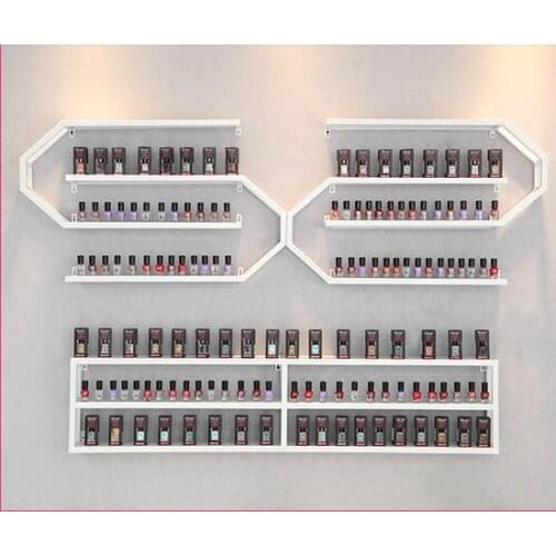Nail polish shelf iron art wall shelving shelf wall nail salon nail oil glue shelf cosmetics display shelf