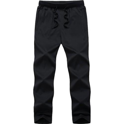 Casual Pants Men Summer Sportswear Tracksuit Bottoms Thin Sweatpants Male Trousers Breathable Jogger Track Pants Plus Size 9XL