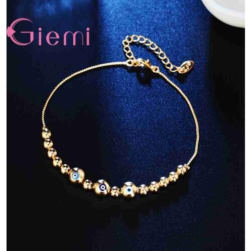 Attractive New Design Thin Chains Cool Two Colors Beads Bracelet For Wedding Anniversary For Women Wristband Jewelry