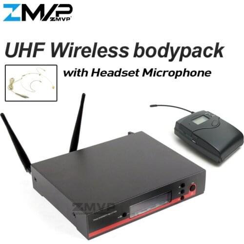 Professional EW122G3 UHF Wireless Microphone Karaoke System with EW100G3 Cordless Bodypack Transmitter Headset Headworn Mic Mike