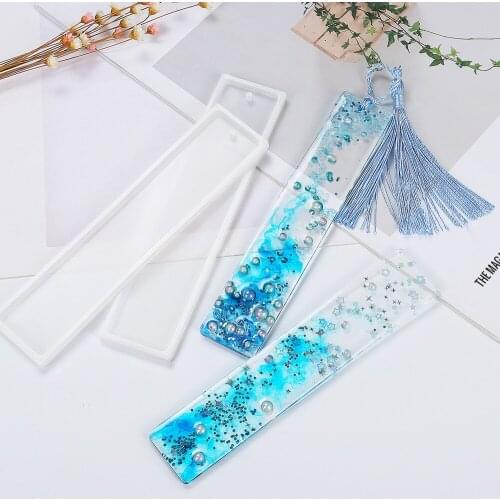 DIY Crystal Silicone Mold Long Rectangle Bookmark Mould Making Epoxy Resin Jewelry Casting Handmade Resin Craft Supplies