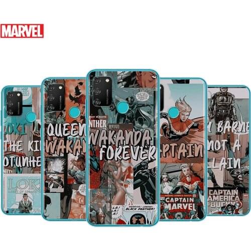 Transparent Cover Marvel retro comic superhero For Honor V30 View 20 V20 30i 30S 30 20S 20E 20i 20 Lite Pro Plus Phone Case
