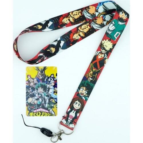 Anime My Hero Academia Boku No Hero Academia Neck Strap Lanyards ID Card Mobile Phone Strap USB Badge Holder Rope KeyChains 01N
