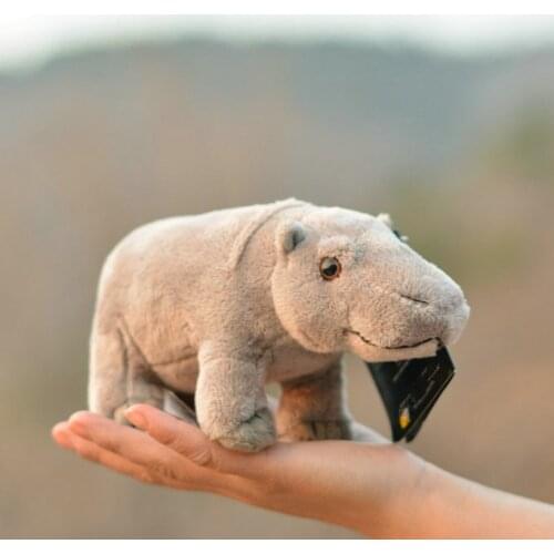 20cm Cute Lifelike Hippo Simulation Animal Soft Stuffed Plush Toy Doll Children Baby Birthday Gift