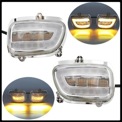 2 Colors Motorcycle LED Front Side Turn Signal Indicator Lights for Honda Goldwing GL1800 F6B GL 1800 2001-2017 2016 2015 2014