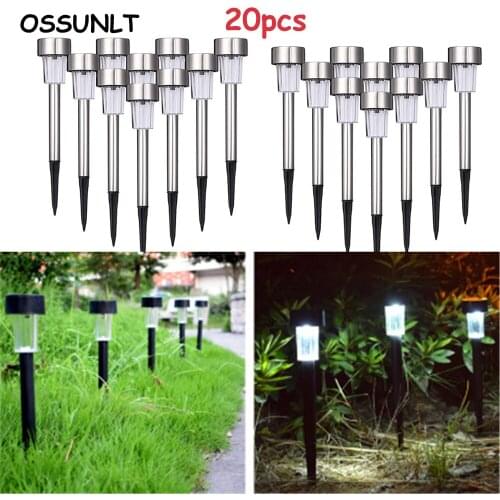 20pcs LED Solar Light Outdoor Garden Solar Powered Lamp Lantern Waterproof Landscape Lighting for Pathway Patio Yard Lawn Decor