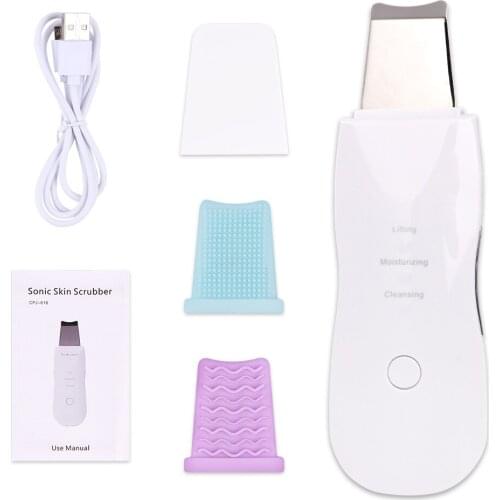 Face Cleaner Ultrasonic Skin Scrubber USB Plug Blackhead Remover Facial Massager Acne Skincare Peeling Cavitation