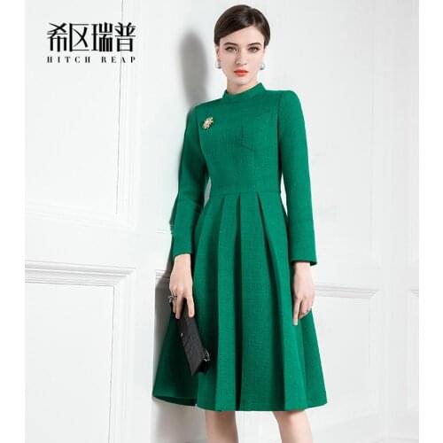 High End French Retro Dress Womens New Style In Autumn And Winter