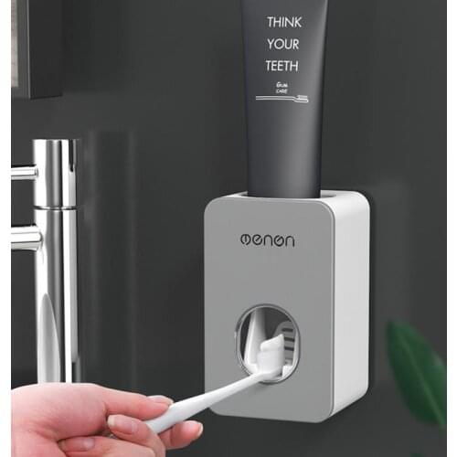 1Pcs Automatic oothpaste Dispenser Plastic Tube/Toothpaste Squeezer Dust-proof Toothbrush Holder For Bathroom Accessories Rack