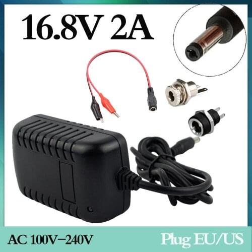 1PC best price 16.8V 2A screwdriver charger for 18650 lithium battery 14.4V 4 Series lithium battery Li-Ion wall charger AC 100v