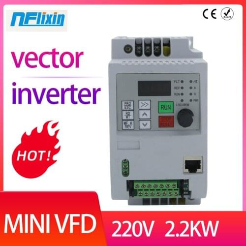 2.2KW 220V Single-phase inverter input VFD 3 Phase Output Frequency Converter Adjustable Speed 1500W 220V Inverter