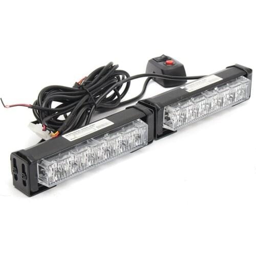 2 in 1 LED Strobe Lights Front Grille Flashlight Warning Lamp 12V 6W for SUV Truck Off Road Car