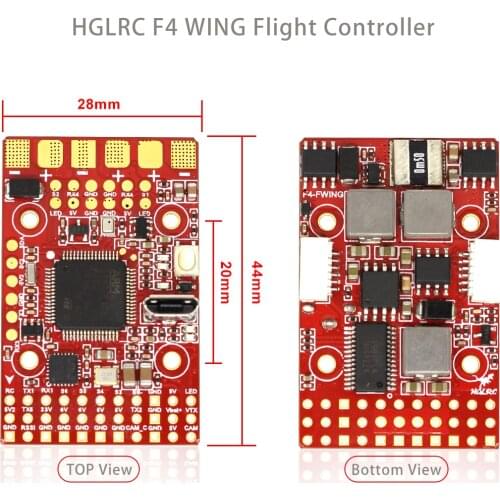 2021 NEW 20x20mm HGLRC F4 WING MPU6000 2-8S BEC 6V F405 Powerful 100A Integrated PDB Flight Controller for FPV Airplane Drones