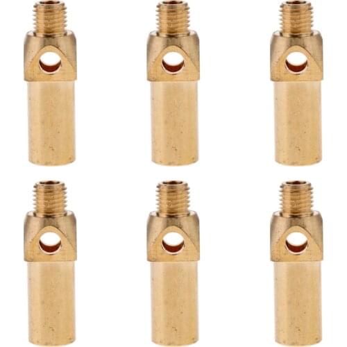 6 Pieces Brass Replacement Tip/ Nozzle/ Jet/ Burner for Propane LP Gas Outdoor Camping Hiking Picnic BBQ Accessories