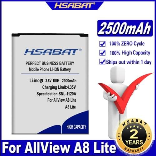 HSABAT A8 Lite 2500mAh Battery for AllView A8 Lite Batteries
