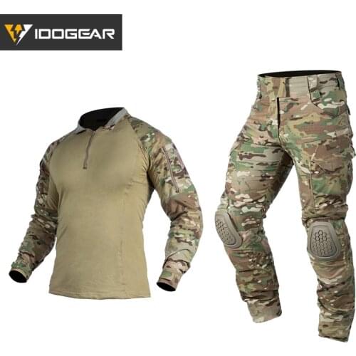 IDOGEAR G4 Combat Uniform Shirt & Pants Tactical BDU w/ pads Clothing Paintball Airsoft Suit camouflage hunting ghillie suit