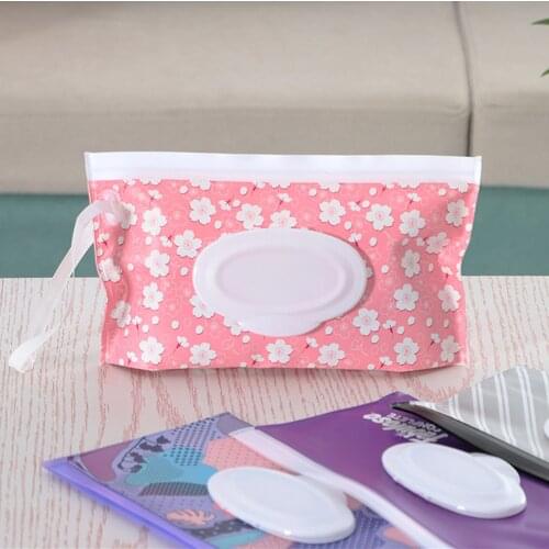 24*13.5cm Baby Care Wet Wipe Box Wet Tissue Case Cleaning Wipes Container Case Portable Wet Wipe Bag EVA Snap Strap Wipes Bag