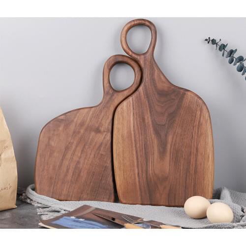 Black Walnut Wood Cutting Board Solid Wood Creative Whole Wood Bread Tray Fruit Chopping Board Kitchen Wooden Board kitchen tool