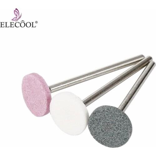 ELECOOL 2.34mm Shank Grinding Wheel Head Silicon Carbide Carborundum Nail Drill Bit For Nail Art Machine Manicure Polishing Tool