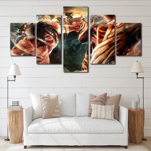 Picture Canvas Printed Painting Anime Attack on Titan Wall Art Poster for Living Room Decor No Frame