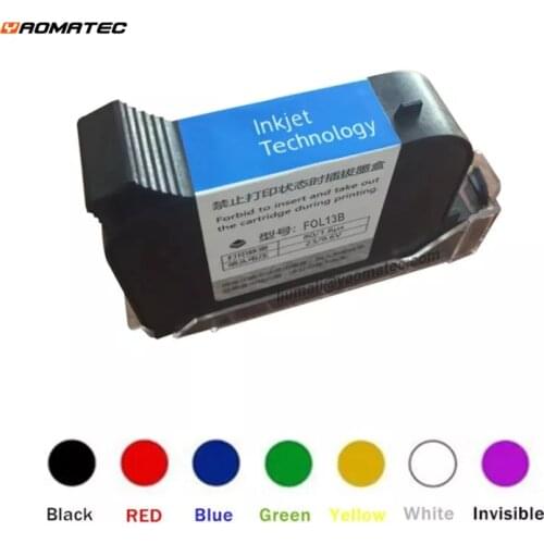 FOL13B Handheld Printer Ink Cartridge Fast Dry Eco Solvent 600DPI Print Height 12.7mm Inkjet Printer Colorful Ink Cartridge
