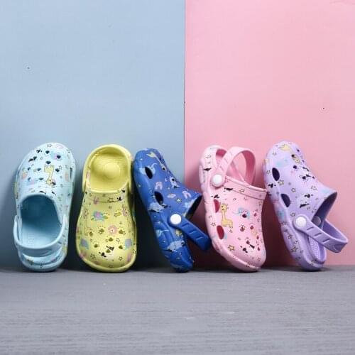 KKA Baby Girl Sandles Clogs Garden Shoes Kids Sandals Cute Cartoon Boys Shoe Slippers High Quality Summer Flip Flop Children