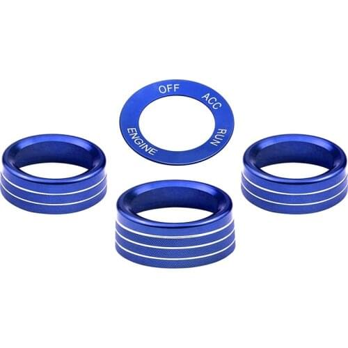 Air Conditioner CD Switch Button Knob & Engine Start Button Cover for Dodge Challenger Charger Chrysler 300/S 2015-2020