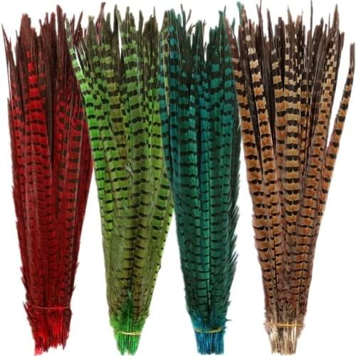 Ringneck Pheasant Tail Feathers for Decoration 50-55cm 20-22" Carnaval Assesoires Colored Natural Pheasant Feathers for Crafts