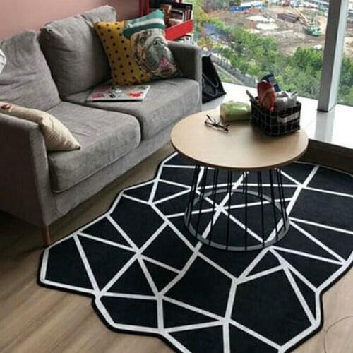 Nordic Modern Geometric Home Carpet Super Soft Living Room Bedroom Rugs and Carpets Rectangle Large Size Anti-Slip Floor Mats