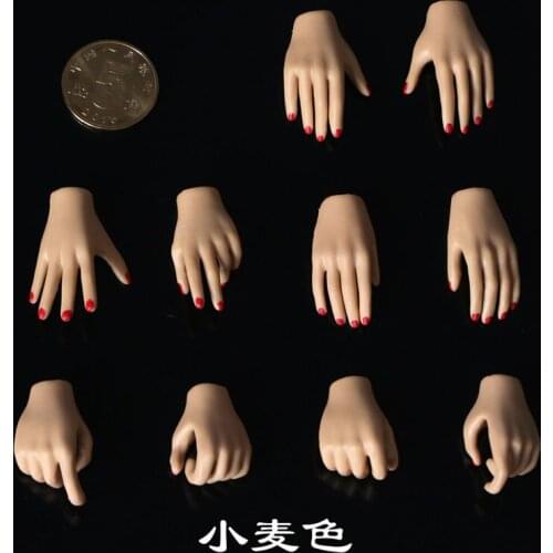 1/6 Scale 5 Pairs/Set 8 Styles Eagle Claw Female Hands Types Models Wheatrmal Nails For 12 '' JO PH Girl Action Figure Accessory