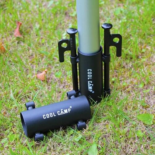 Metal Sunshade Pole Ground Holder Frame Tent Awning Canopy Pole Fixing Pipe