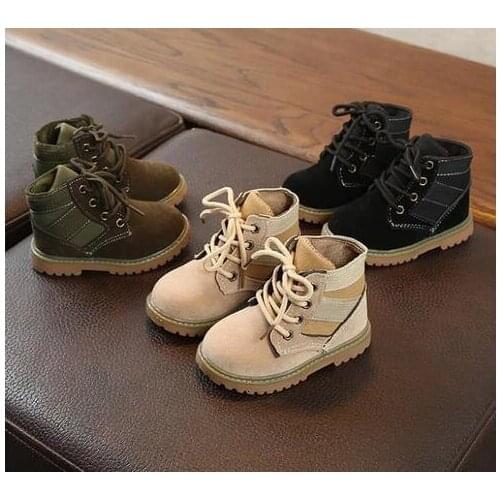 Spring Fashion Kids Leather Single Boots For Girls Boys Kids Martin Boots Shoes Casual Soft Kids Baby Toddler Shoes