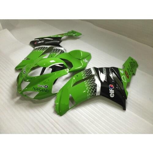 Custom Fairing Kit for KAWASAKI Ninja ZX6R 636 07 08 ZX 6R 2007 2008 zx6r ABS green black Motorcycle Fairings set+7gifts KT12