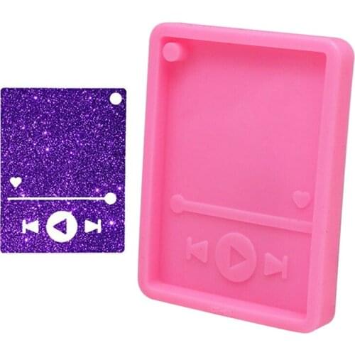 Newest MP3 Player Resin Mold Handmade Tray Coaster Jewelry Findings Tools Mould Keychain Casting Silicone Clay Epoxy Mould
