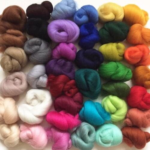 New 3g 40 Colors DIY Merino Felting Wool Tops Fibre for Needle Felting & Wet Felting