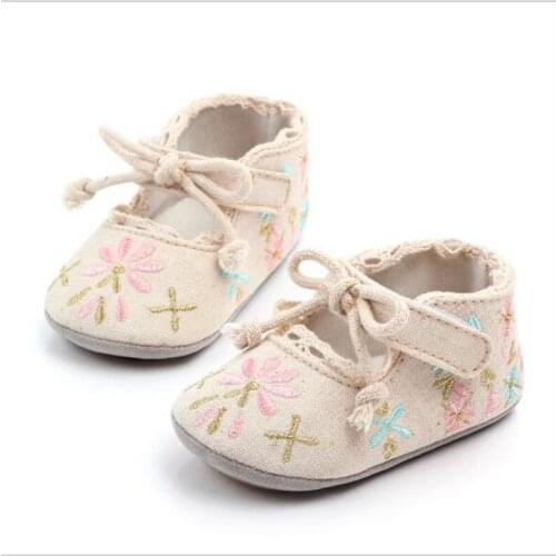 Baby Toddler Shoes Newborn Soft First Walker Shoes Lovely Flower Antislip Infant Girls Princess Shoes